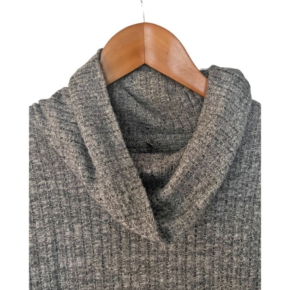 Anthropologie Maeve Cowl Neck Ribbed Boho Sweater in Grey Size Small - Picture 3 of 8